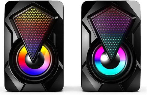 Computer 3.5mm Speakers Led/Volume Control Powered by USB for Laptop...