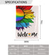 Pride Welcome Garden Flags, Double Sided LGBTQ Progress Yard Flag 12x18 Inch for Lesbian Gay Bisexual Pride Month Decorations Indoor Community Law...