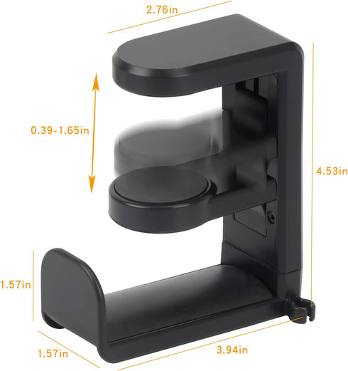 FYY Headphone Stand, 360 Degree Rotation Headset Hanger Holder, Adjustable Gaming Headphone Hook Under Desk Mount Headset Clamp with Cable Organiz...