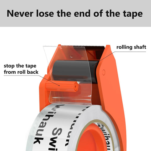 1.88 in x 66.6 YDs Clear Heavy Duty Packing Tape with Dispenser, Strong & Durable Shipping Tape, Packaging Tape, Packing Tape Dispenser Gun for Pa...