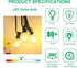 G40 Led Replacement Light Bulbs, 0.6W Shatterproof Globe Bulb, E12 Candelabra Base, 1.5 Inch Dimmable G40 Led Bulbs for Outdoor String Lights, Pat...