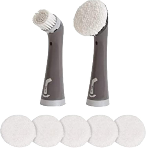Rubbermaid Reveal Power Scrubber Attachable Soft Bristle & Velcro Head with 6 Microfiber Pads for Cordless Electric Battery Powered Scrub Brush Id...