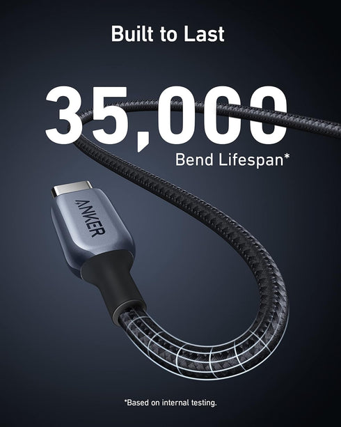 Anker 765 USB C to USB C Cable (140W 3ft Nylon), USB 2.0 Fast Charging Type C Cable for iPhone 15/15Pro/15Plus/ 15ProMax, MacBook Pro 2021, iPad P...