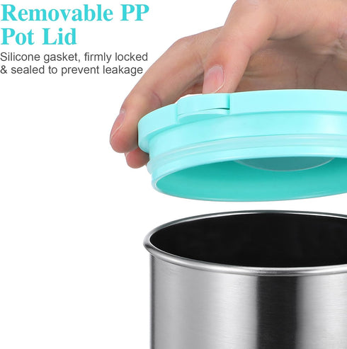 Cabilock Stainless Steel Iced Tea Pitcher:Beverage/Water Pitcher with Lid Hot Cold Water Pitcher Bedside Water Carafe for Fridge Beverage Carafe...