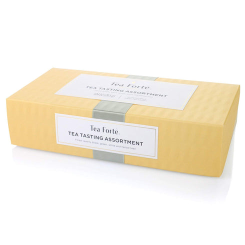 Tea Forte Tea Tasting Assortment Premium Petite Presentation Box Gift Set Sampler, 10 Count, 1 of Each Variety Individually Wrapped Handcrafted Py...