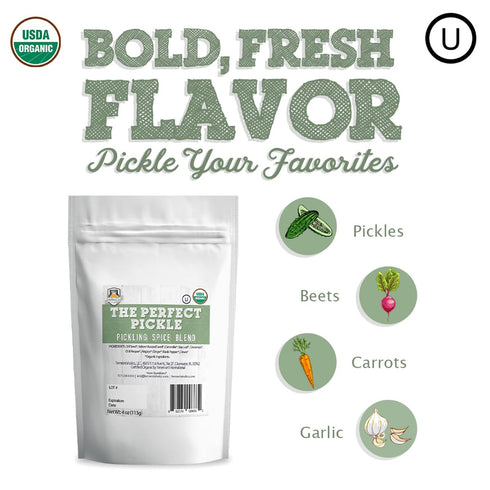 Fermentaholics Certified USDA Organic Pickling Spice | Hand-Blended Pickling Spice For Homemade Pickles | 4 oz. | Enough Spices For Over 2.5 Gallo...