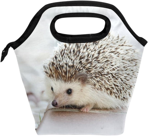 senya Lunch Bag Hedgehog Printed Neoprene Tote Reusable Insulated Waterproof School Picnic Carrying Gourmet Lunchbox Container Organizer For Men, ...