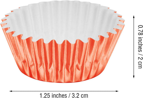 Sumind 400 Pieces Mini Foil Cupcake Liners Baking Cups, Metallic Cupcake Liner for Holiday Baking Muffin and Cupcakes(Rose Gold)...