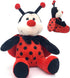 Big Size Ladybug Stuffed Animal Plush Ladybird Beetle Soft Insect Cuddly Lady Bug Toy with Red Wings and Black Bow, Bee Friend ,Great Present for ...
