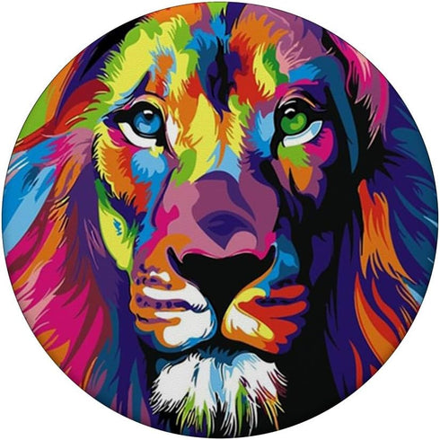 Watercolor Colorful Wild Cat Lion Pop Mount Socket PopSockets PopGrip: Swappable Grip for Phones & Tablets PopSockets Adhesive PopGrip...