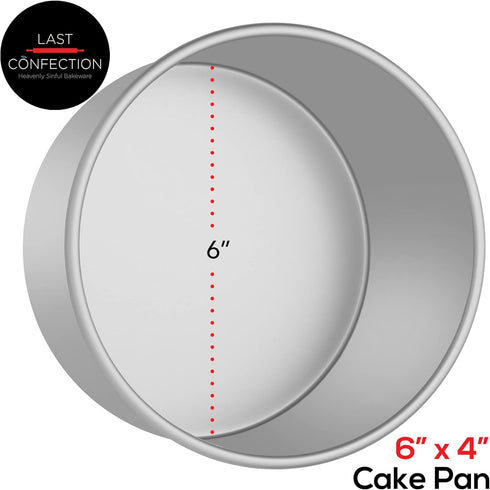 Last Confection 6" x 4" Aluminum Round Cake Pan - Professional Bakeware...