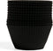 The Silicone Kitchen Reusable Silicone Baking Cup, Non-Toxic, BPA Free, Dishwasher Safe Jumbo, Pack of 12, Matte Black...