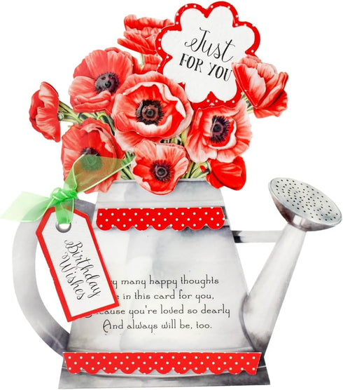 Katy Sue Watering Can Blossoms & Blooms Card Making Kit. Contains 8 Shaped Cards, 3 Sheets of Floral Die Cut Decoupage, 8 Envelopes & Instructions...