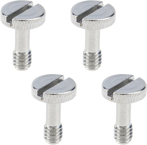 MY MIRONEY 4-Pack 1/4 Inch Camera Quick Release Screw Metal Tripod Screw Adapter Connecter Slotted Screw for DSLR Camera, Type 1...