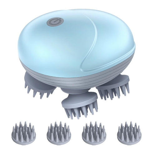 ORAI Electric Cat Massager, Handheld Pet Head Massager, Electric Scalp Massager for Dogs and Cats, with 4 Massager Heads, 96 Massage Nodes, Waterp...
