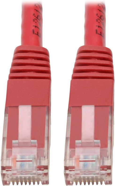 Tripp Lite Cat6 Cat5e Gigabit Molded Patch Cable RJ45 M/M 550MHz Red 5ft 5' (N200-005-RD)...