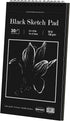 Black Sketch Pad, 5.5 x 8.5 inches, 30 Sheets (92lb/150gsm) Heavyweight Drawing Paper with Hard Cover & Spiral Bound, Perfect for Colored Pencil, ...