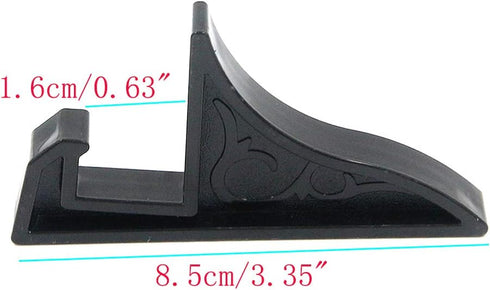 Semetall 2 Pack Multifunction Plastic Display Stand Plate Holder,Small Picture Frame Holder (Black)...