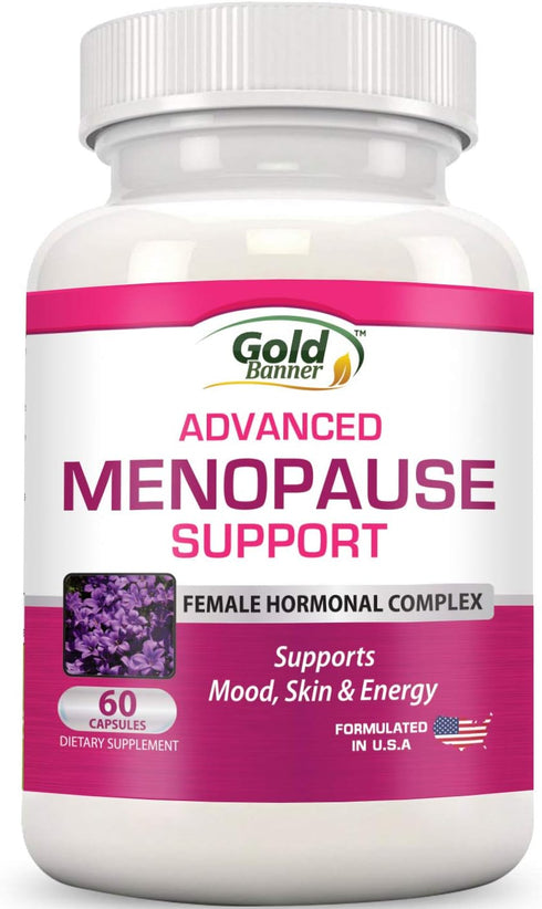 Advanced Menopause Support - Natural Female Hormonal Complex for Hot Flashes, Mood Swings & Vaginal Dryness - Black Cohosh, Soy Isoflavones & Herb...