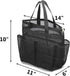 ALYER Large Mesh Dive Tote Bag with Separated Inner Compartment,Portable Shower Caddy Bath Organizer with Durable Handles and Zipper (Black)...