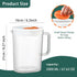 Plastic Water Pitcher with Lid and Handle - Durable Jug for Tea and Cold Juice - Heavy-Duty Clear Design 68oz/2L BPA-Free (White & Orange)...