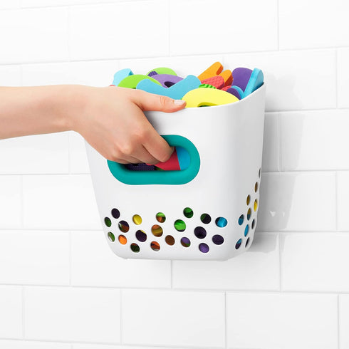 OXO Tot Bath Toy Bin, Teal, 1 Count (Pack of 1)...