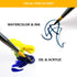 Art Paint Brushes for Acrylic Painting Watercolor Oil Gouache - Body and Face Paint Brushes for Adults Kids. Best Artist Paint Brush Set of 7 pcs,...
