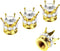 Crown Tire Valve Stem Caps, 4Pcs Handmade Bling Rhinestone Car Stem Air Caps Cover, Dustproof Tire Valve Caps for Bike Motorcycle Wheels, Auto Ext...