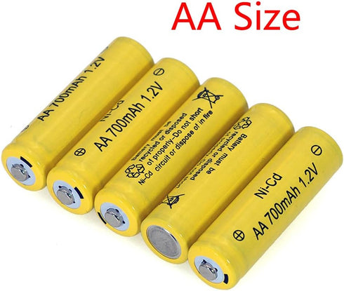 12 Packs AA Garden Ni-cd Batteries 1.2V AA 700mAh Ni-Cd Rechargable Battery for Solar Lights,lawn Landscape lighting?AA Size?...