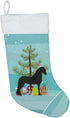 Caroline's Treasures BB9282CS Friesian Horse Christmas Christmas Stocking, Teal Fireplace Hanging Stockings Christmas Season Party Decor Family Ho...