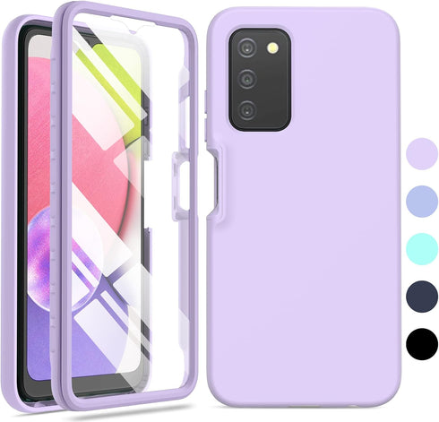 for Samsung Galaxy A03s Phone Case: Shockproof Silicone Slim Covers Hybrid Pretty Protective Cell Cases - Durable TPU Dual Layer Drop-Proof Girl&B...