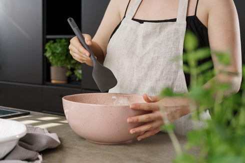 Zyliss Spatula - Sustainable Wheatstraw/Silicone - Spatula for Cooking and Mixing with Heat Resistant Silicone Head - Dishwasher Safe - Beluga Gre...