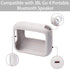 for JBL Go 4 Waterproof Bluetooth Speaker Silicone Cover Case, Portable Silicone Travel Case with Carabiner, Protective Skin Case (Grey Case) - co...