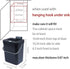 Compost Bin for Kitchen Countertop Under Sink,Bathroom Hanging Small Trash Can with Lid,Mountable Food Waste Bucket,1.3 Gal/5 L Series,Black...