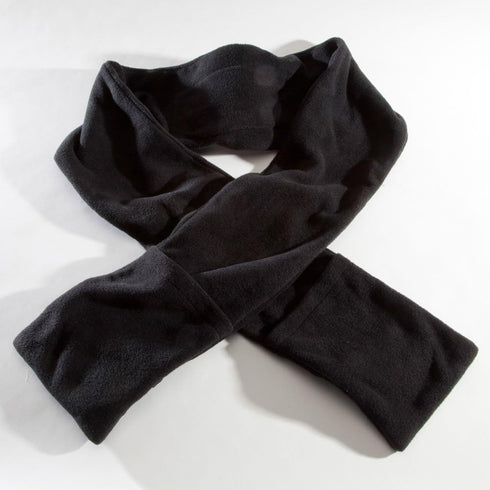 Bits and Pieces - Micro Fleece Battery-Operated Heated Scarf - 66" Long Neckwear with Pockets...