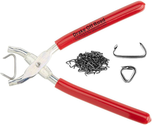 WATERCARBON Tools126 Auto Parts Industries Straight Hog Ring Upholstery Installation Kit Pliers Seat Cover Upholstery Hog Rings pack-100-Piece Rin...