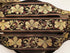 JL 429 Jacquard Metallic Gold Floral Vine Brown Ribbon Trim 2-3/8" (60mm) 3 Yards DIY for Sewing Crafting Home Decor, Wedding, Gift Wrapping, Bag ...