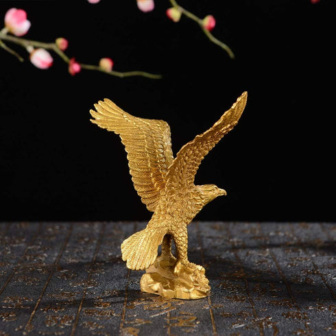 BRABUD Brass Fengshui Handmade Fortune Eagle/Hawk Statue Home Office Decoration Gift...
