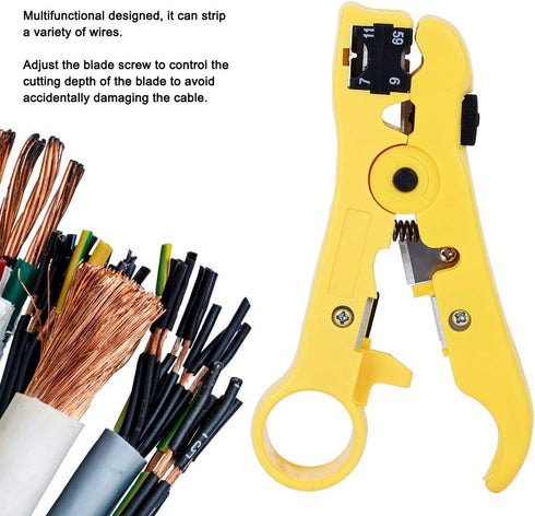 ??Romantic Present??hand tools wire, Crimping Pliers, Workshop Equipment Stripping Pliers Tool Coaxial Cable Cutter, Multi-Functional HLT-505 for ...