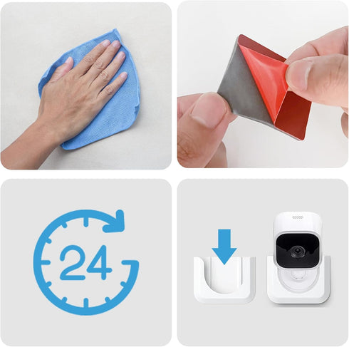Adhesive Wall Mount Bracket for Blink Mini Indoor Camera, No Drill, No Screws, Decorate Damage-Free, Easy to Install (2 Pack)...