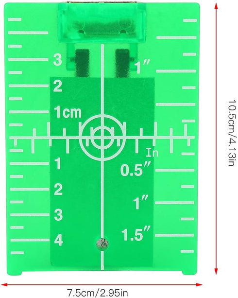 Laser Level Target Plate Double Scale Cross Line Laser Level Meter,Foldable Magnetic Floor Laser Target Card Plate(Green)...