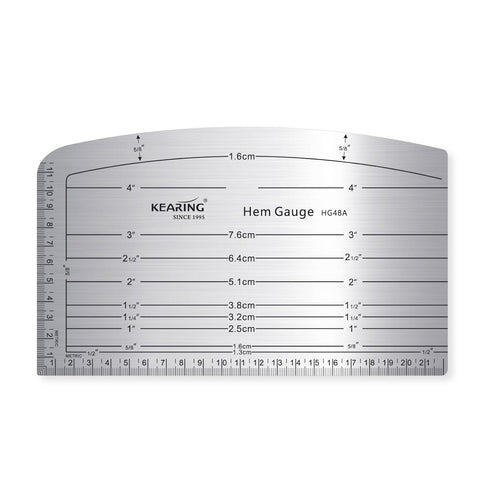 Aviation Aluminium Hot Hem Gauge, Hot Iron Ruler Hot Press for Sewing Pattern Alterations, Belt and Waistbands...