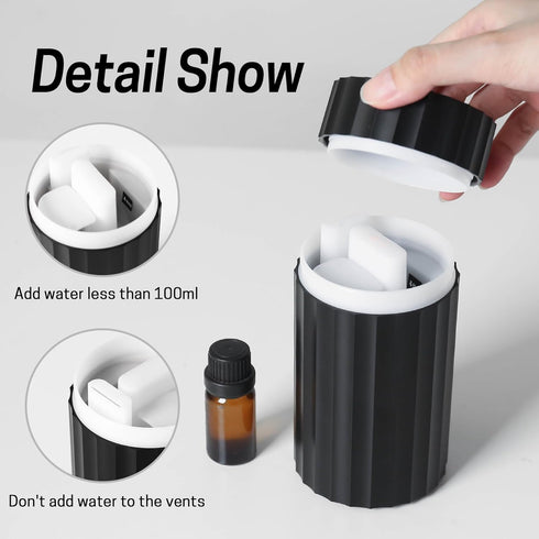 Rican Car Diffuser, Flame Diffuser for Essential Oils,100ml Colorful Air Aroma Diffuser Humidifier, Car Air Freshener Aromatherapy Diffuser for Ca...