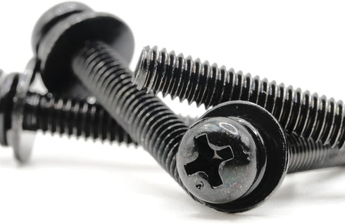 ReplacementScrews 1 Set of Metric Screws (Model RS-198456) Pan Head - Philips Drive - Black Plated (Pack of 4)...