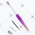 PASISIBICK Plastic UV Beadable Pens, Bead Pens for DIY PPL Gift with Shaft Black Ink, 18 Pieces...