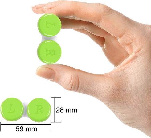 Elcoho 24 Pack Contact Lens Cases Contact Lens Holder Box Left/Right Eyes Contact Lens Container, 6 Colors...