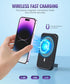 for Magnetic Power Bank, 6800mAh Wireless Portable Charger with PD30W Fast Charging, Mag-Safe Battery Pack Built-in 2 Output Cables for iPhone 15/...