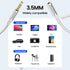 MOSWAG 3.5mm Male to Female Extension Cable with Microphone Stereo Audio Adapter Nylon Braided Compatible for Home/Car Stereos Smartphones Headpho...