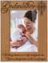 KATE POSH - Godmother Engraved Natural Wood Picture Frame, Cross Decor, Gift from Godchild, Baptism, Religious Catholic Thank You (5" x 7" Vertica...