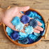 100 Pcs Handmade Mulberry Paper Daisy Petals 40x40mm Mulberry Paper Daisy Flowers Scrapbooking Wedding DIY Craft Supplies Card (Blue Tone)...